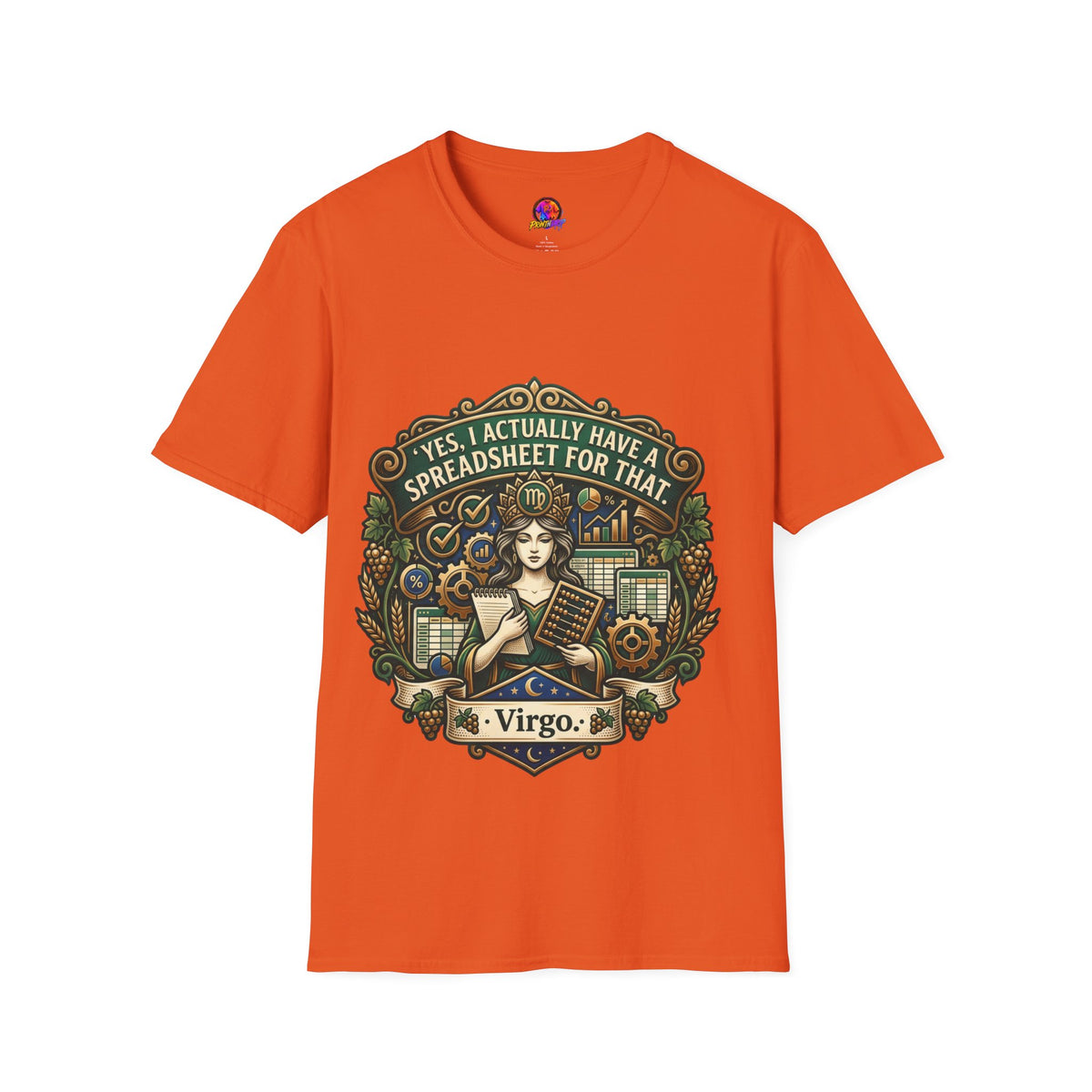 Virgo Zodiac T‑Shirt — "Yes, I Actually Have a Spreadsheet for That"