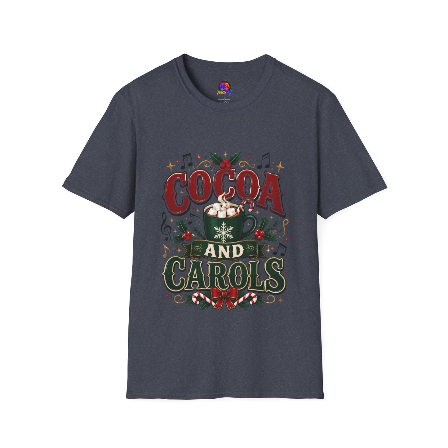 Cocoa and Carols T-Shirt — Cozy Holiday Cocoa Graphic Tee