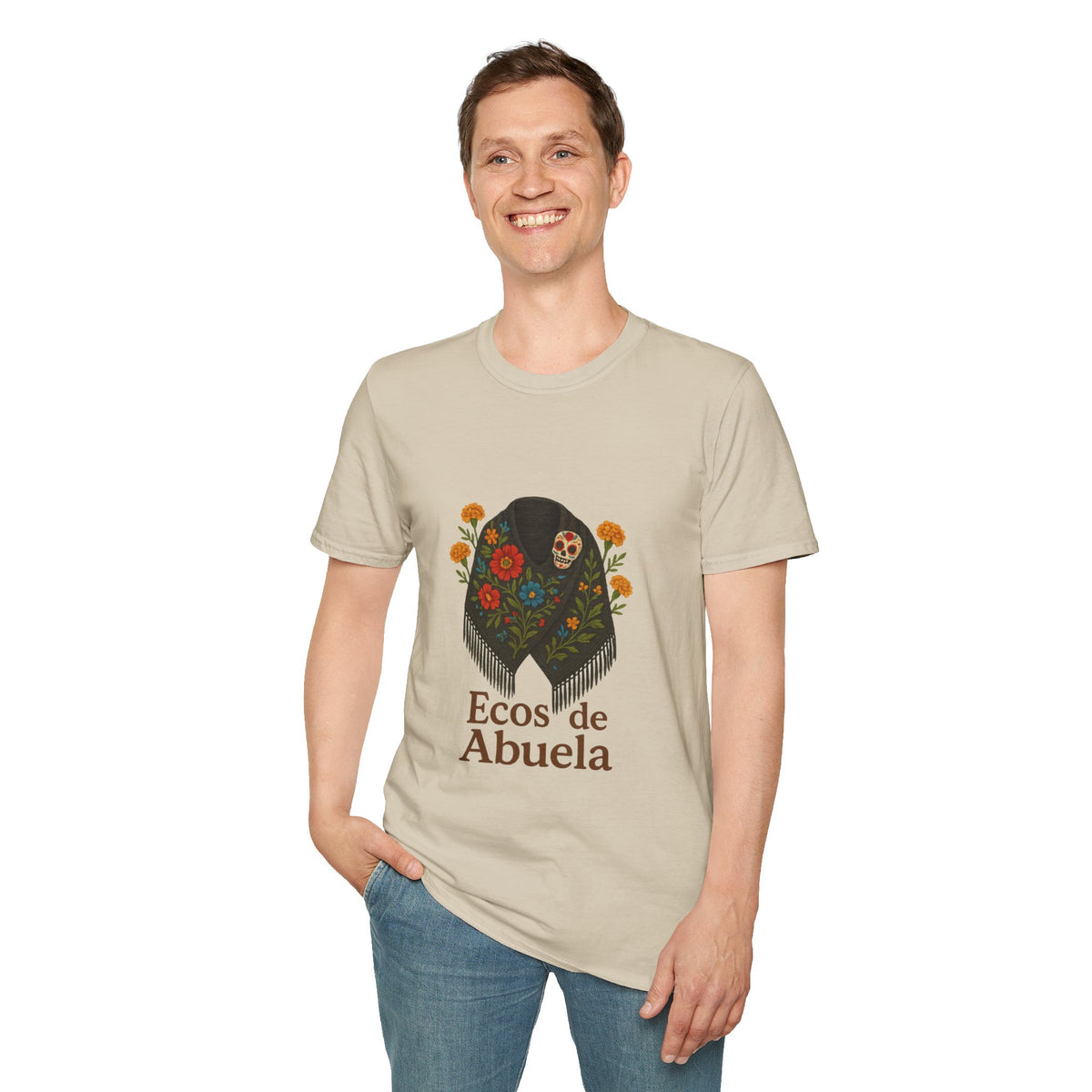 'Ecos de Abuela' Floral Graphic T-Shirt — Spanish Grandma Gift - Trending Now - October 2026