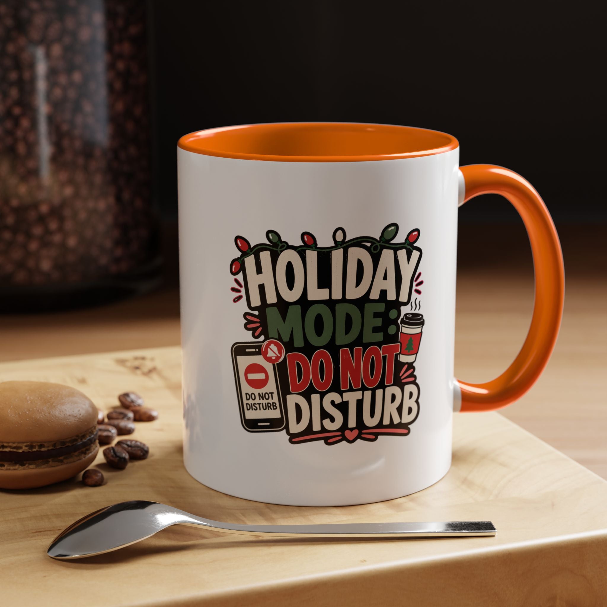 Modern Day Christmas Holiday Mode Coffee Mug — "Do Not Disturb" Accent Christmas Mug