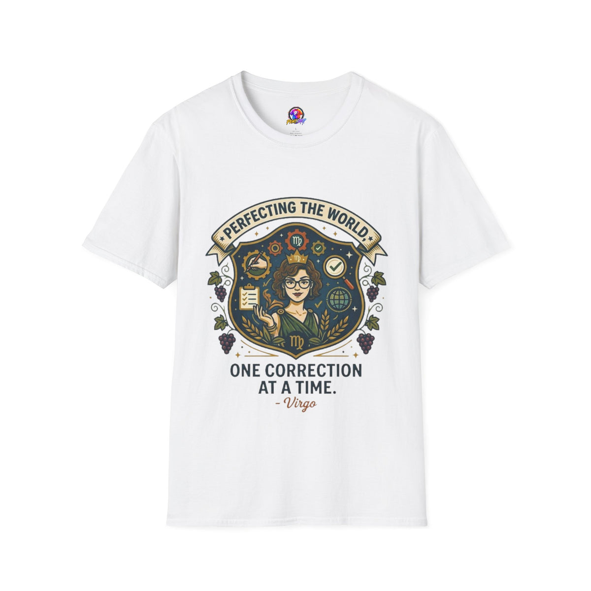 Virgo T‑Shirt — "Perfecting the World One Correction at a Time" Zodiac Tee