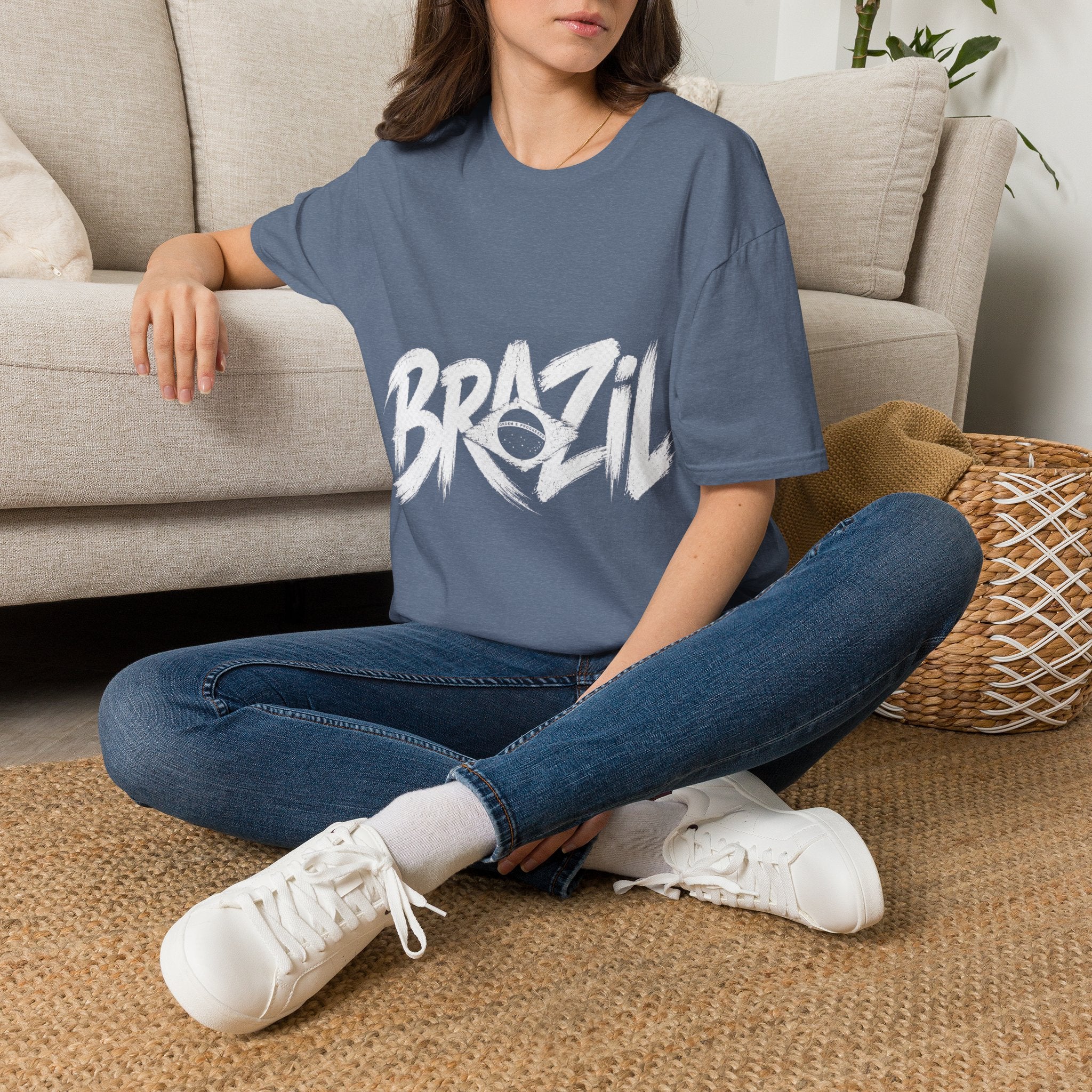 Brazil Minimal Marble Waves T-Shirt