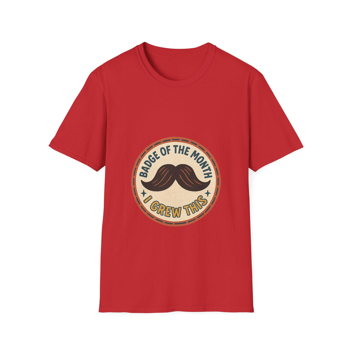 Mustache Dad T-Shirt - "King of the Mustache" Retro Badge Design - Trending Now - October 2026