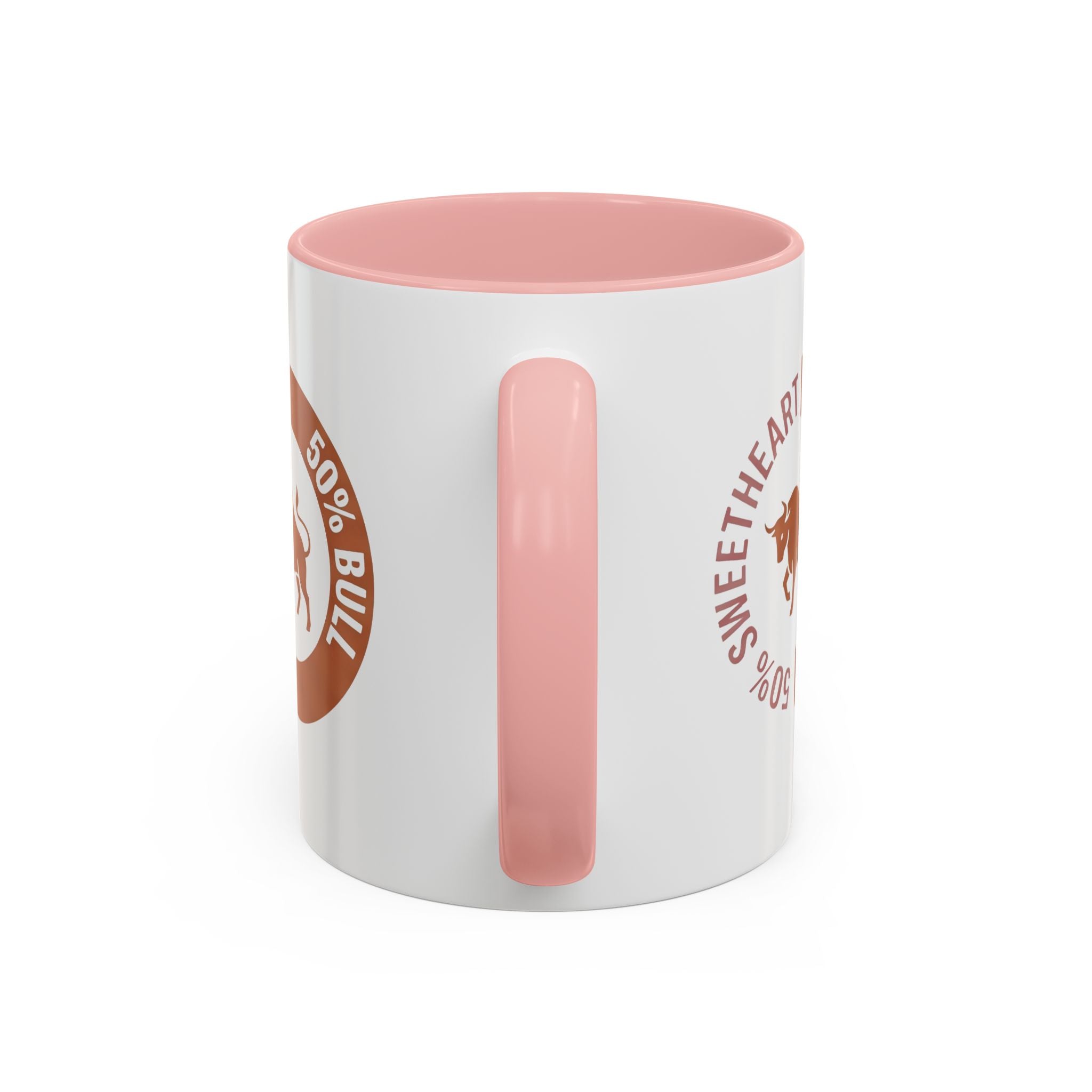 Coffee Mug – "50% Sweetheart 50% Bull" Accent Ceramic Mug