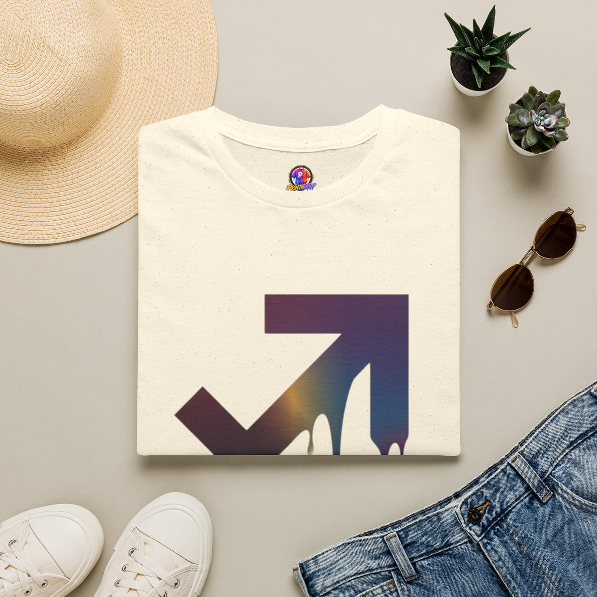 Sagittarius Drip T-Shirt — Gradient Astrological Arrow Tee