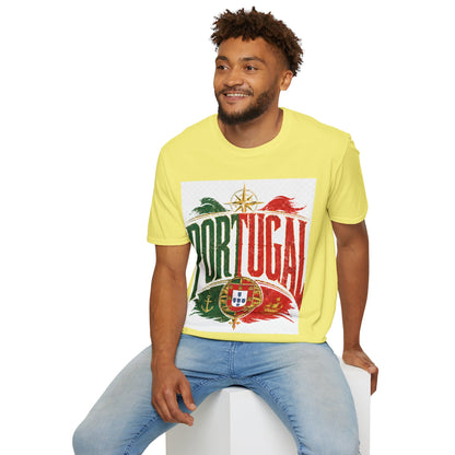Portugal Vintage Compass T-Shirt — Retro Portuguese Flag Travel Tee