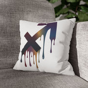 Sagittarius Dripping Arrow Logo Pillowcase — Modern Graphic Accent Pillow