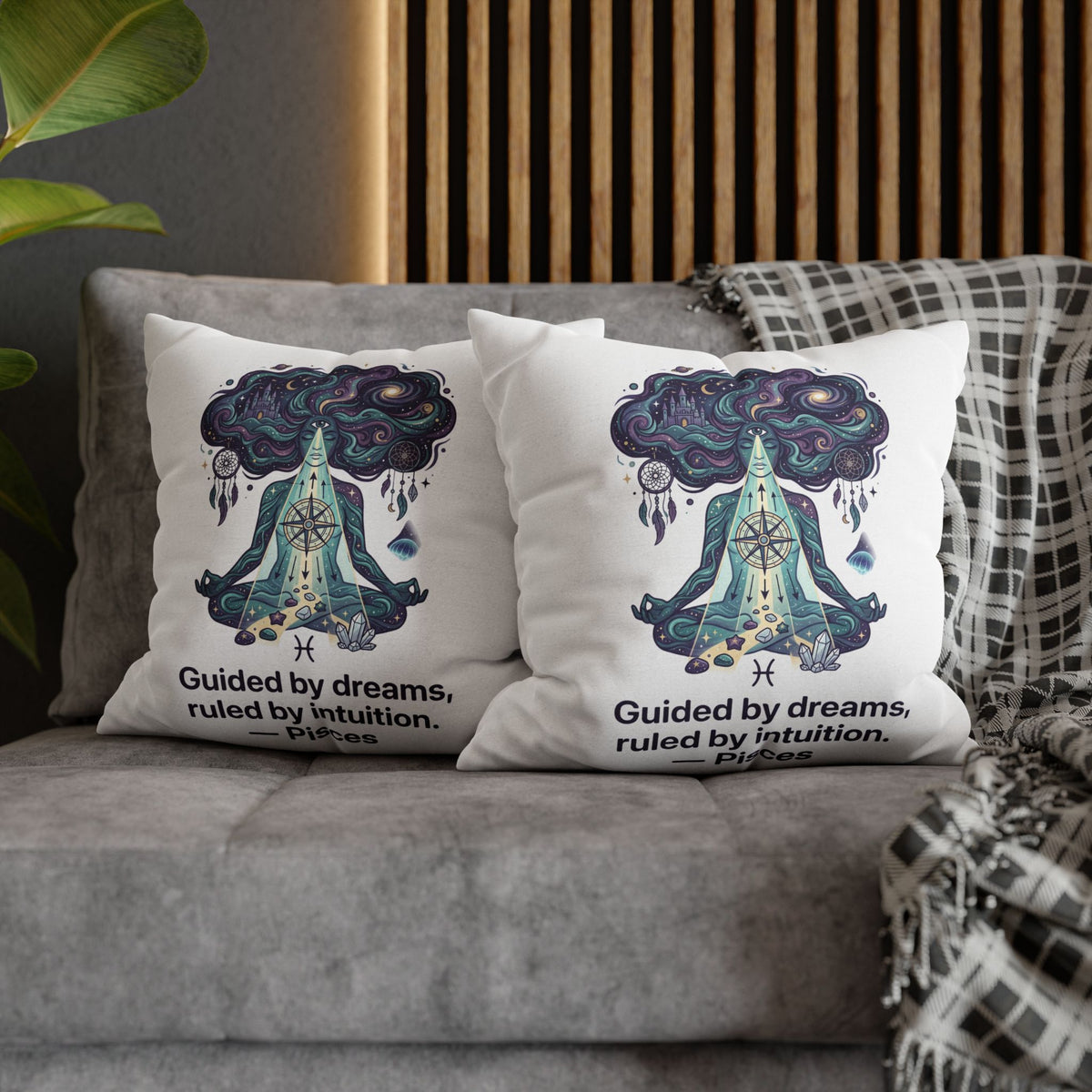Pisces Meditation Pillowcase — "Guided by dreams, ruled by intuition"