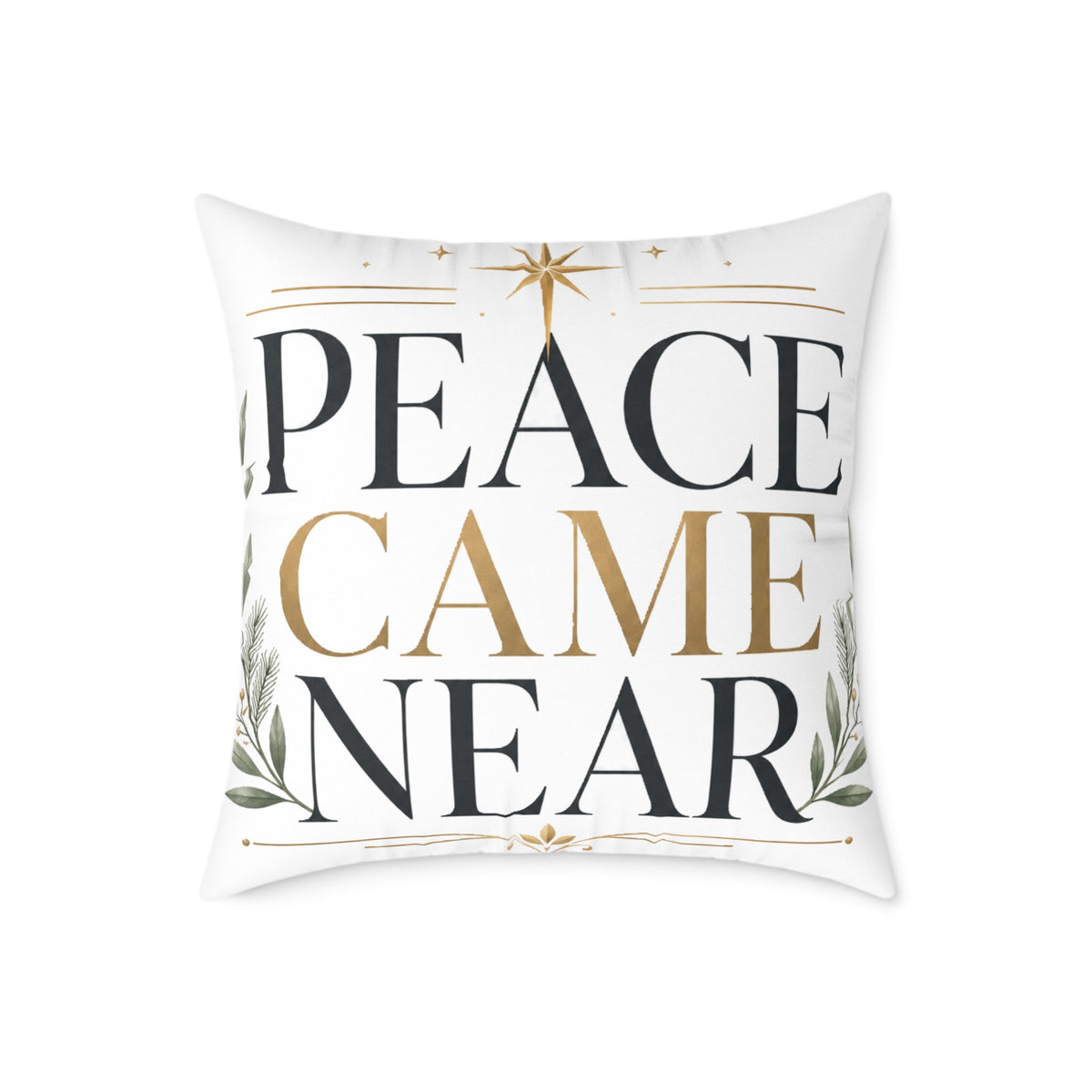 Christmas Peace Came Near Pillow – Christmas Holiday Decorative Throw Cushion