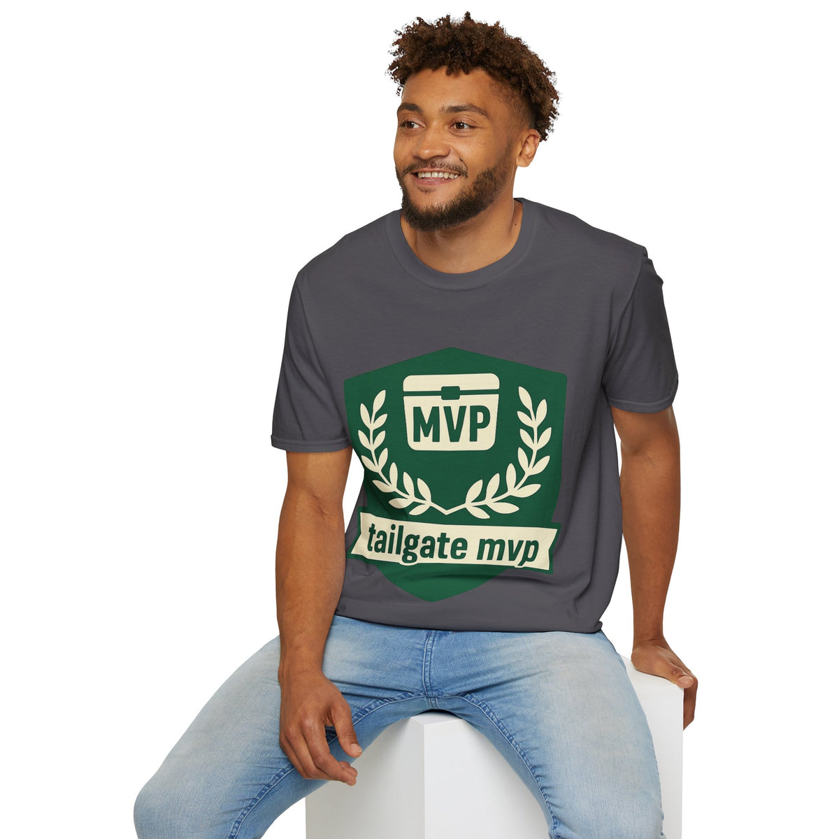 MVP Tailgate T-Shirt — Vintage Green MVP Badge Tee - Trending Now - August 2026