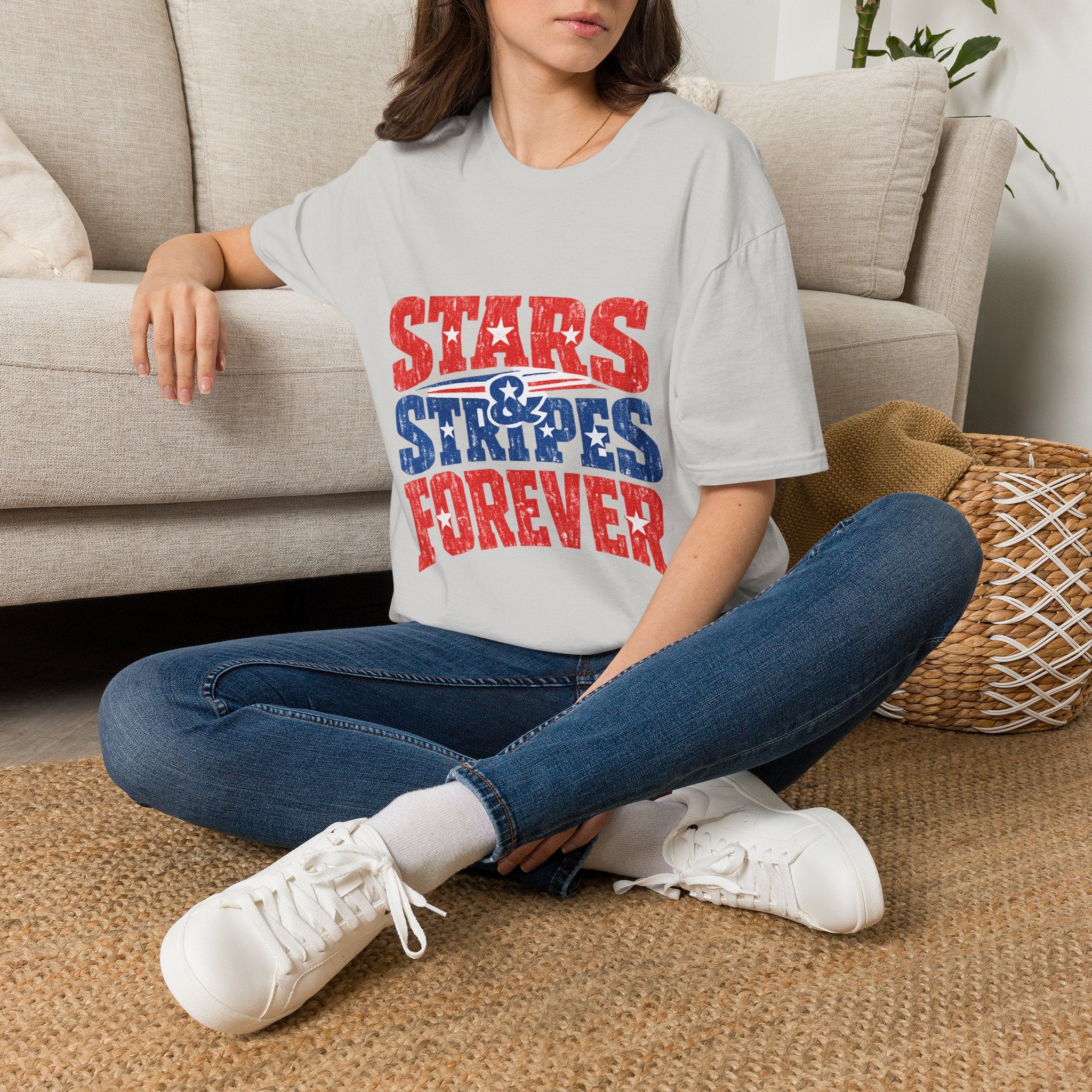 USA Stars & Stripes Forever T-Shirt — Patriotic Red White Blue Graphic Tee