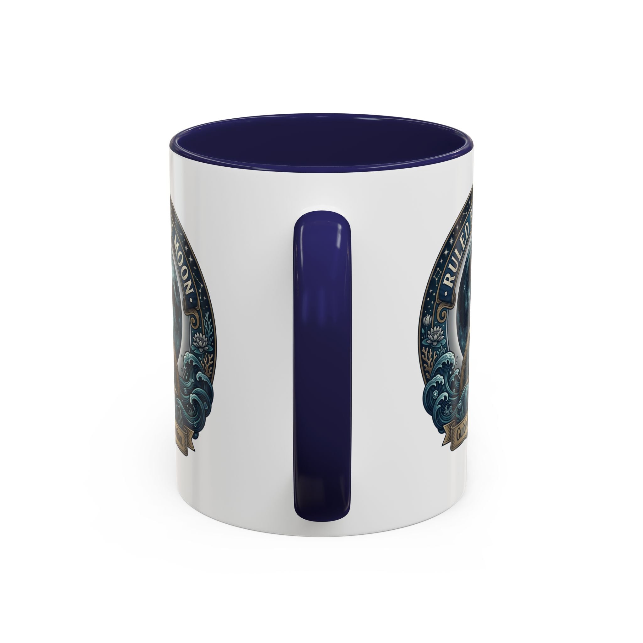 Ruled by the Moon Accent Coffee Mug — Zodiac Cancer Astrology 11/15oz