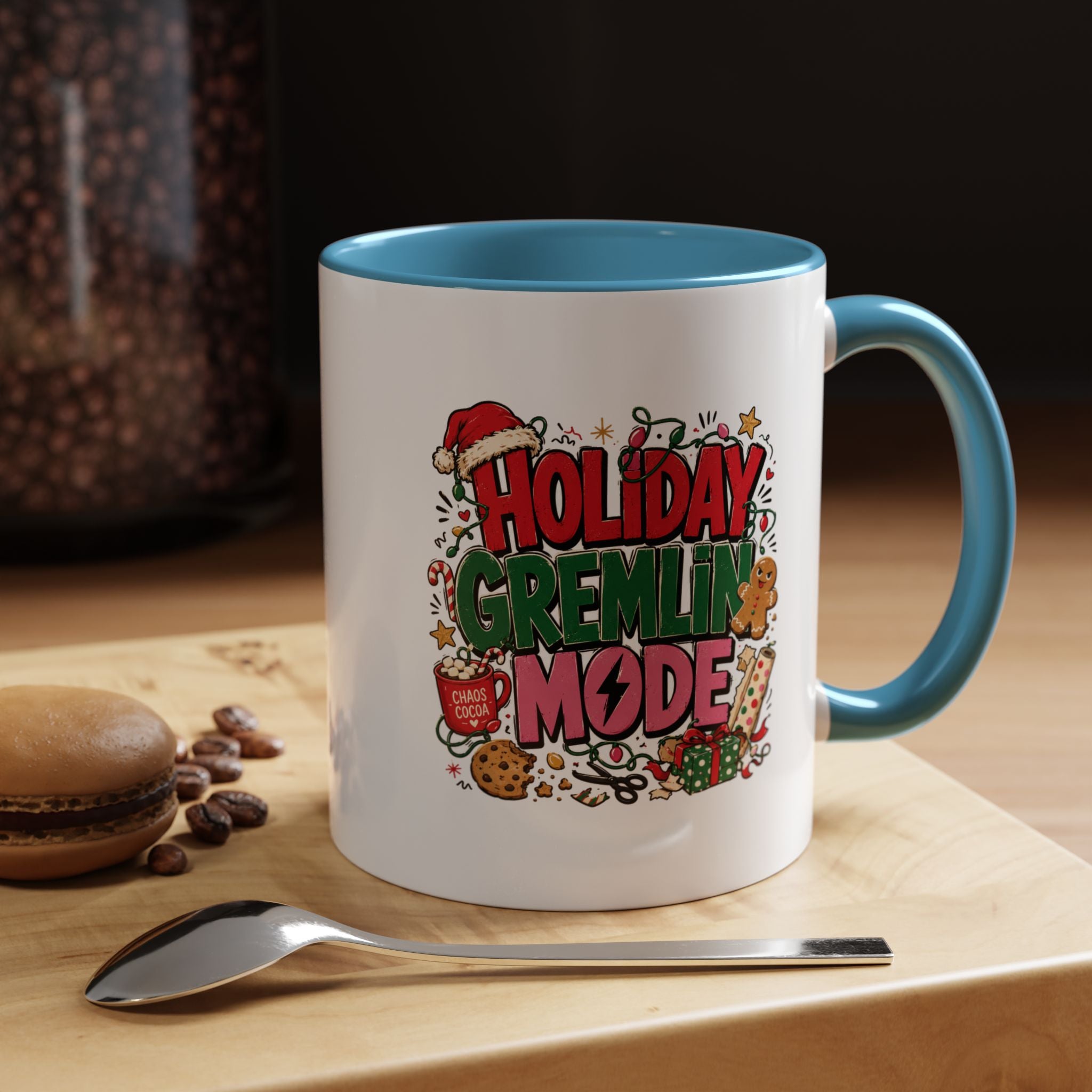Modern Day Christmas Holiday Gremlin Mode Coffee Mug — Funny Christmas Accent Mug