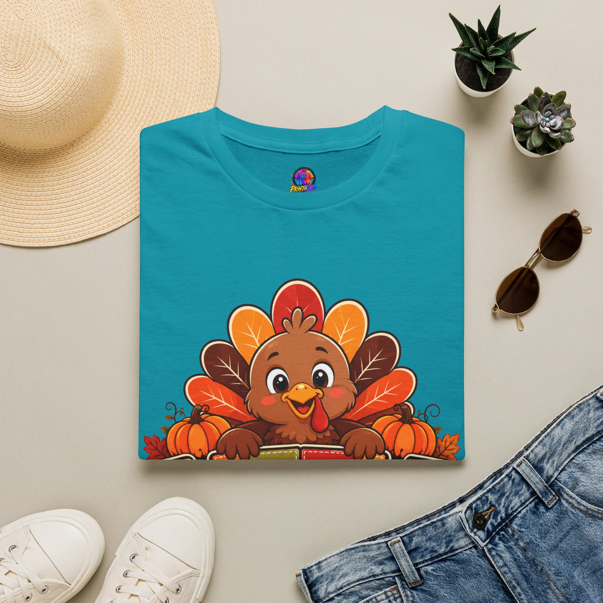 Thanksgiving T-Shirt Little Turkey T‑Shirt – Cute Thanksgiving Kids & Family Tee