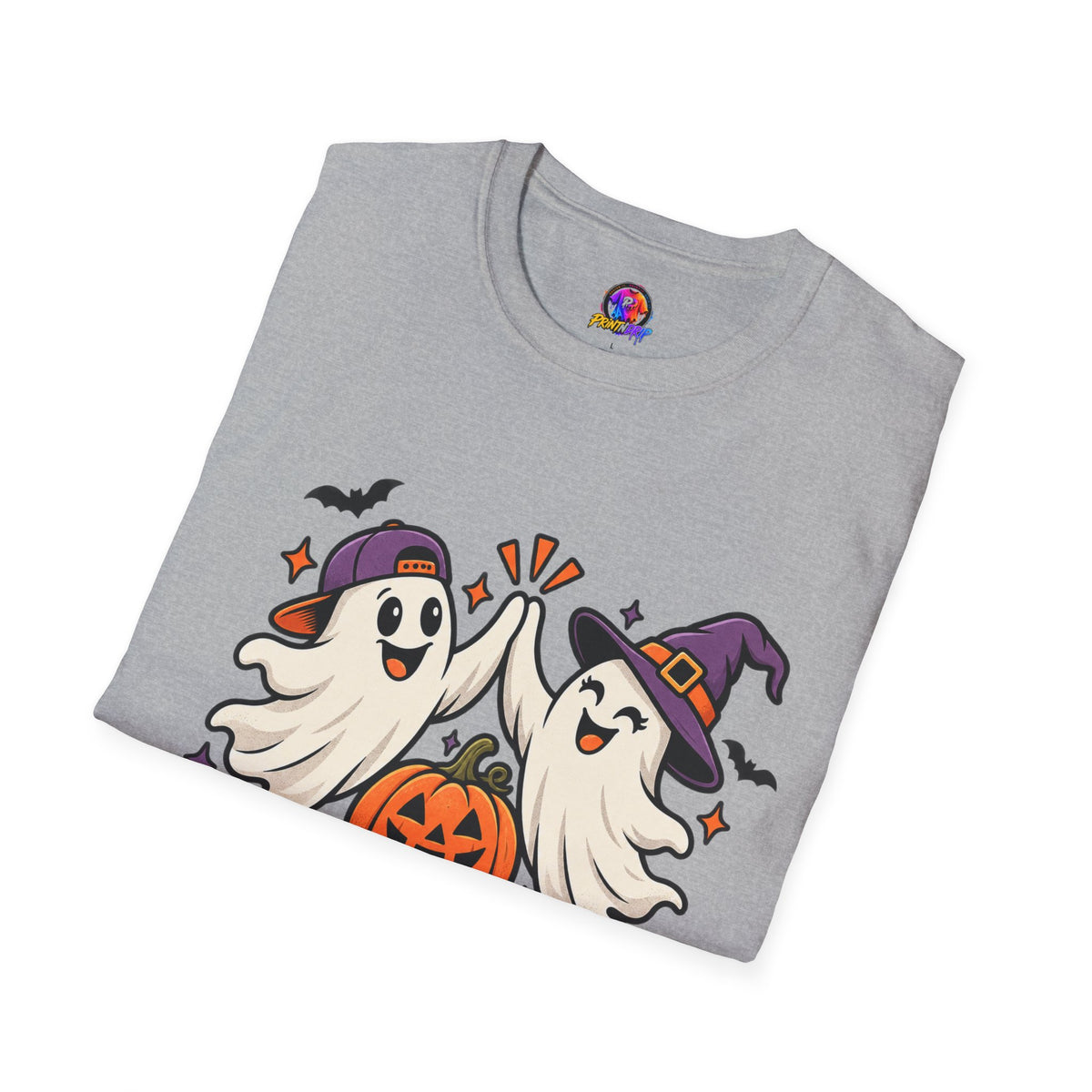 Boo Crew Halloween T-Shirt — Cute Ghosts & Pumpkin Graphic