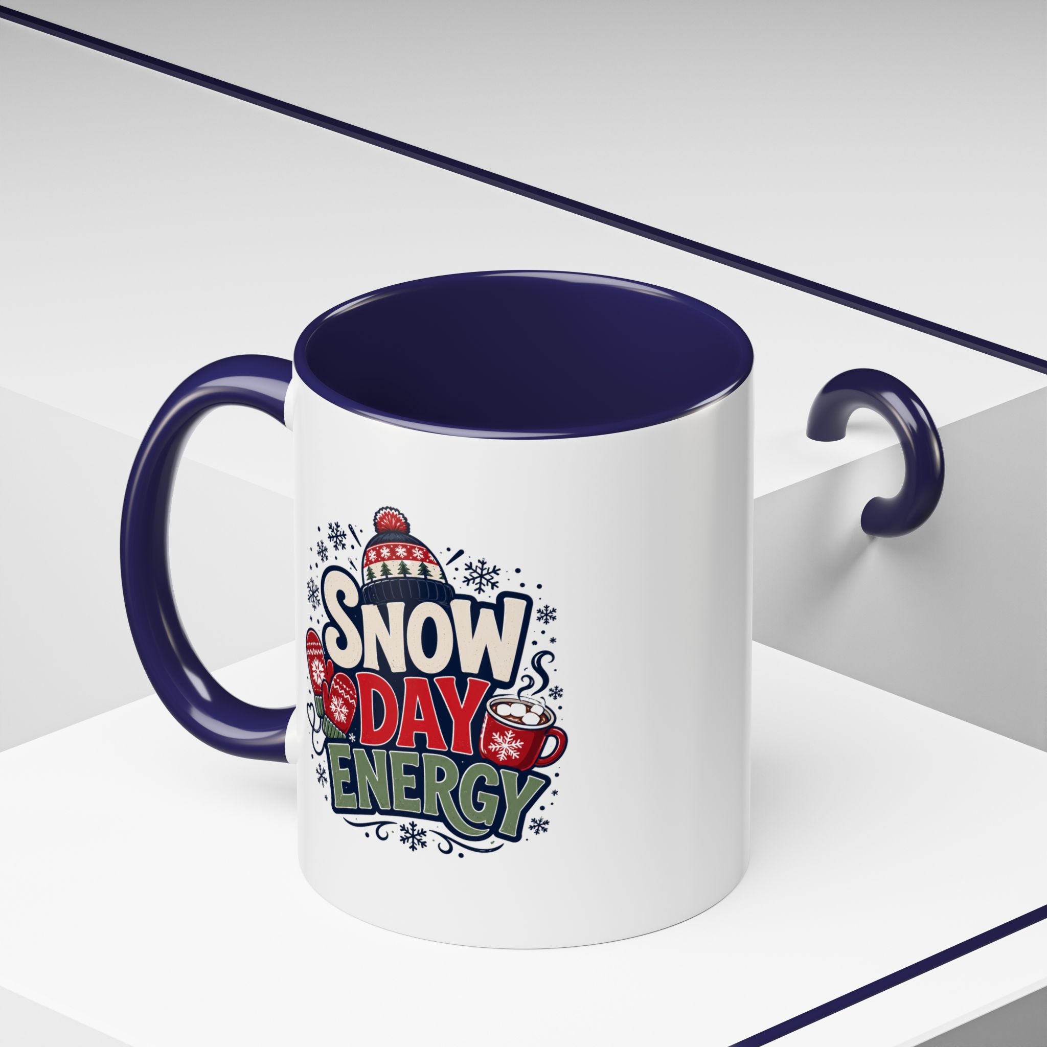 Snow Day Energy Coffee Mug — Winter Hot Cocoa Holiday Drinkware
