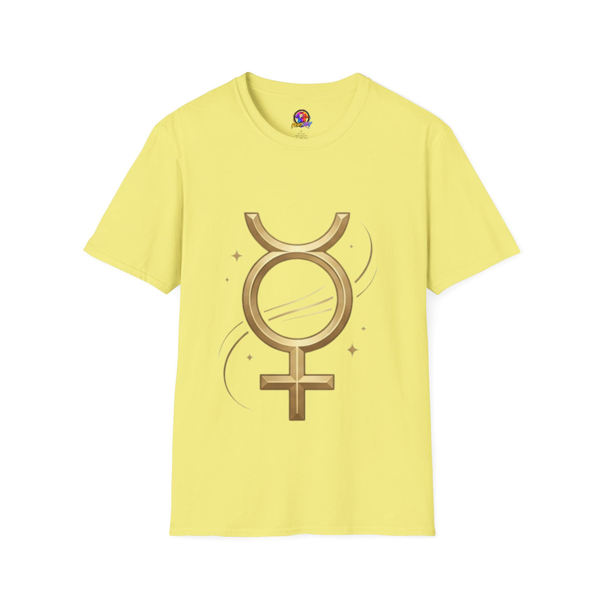 Virgo Zodiac  Mercury Astrology T-Shirt — Gold  Symbol Zodiac Tee