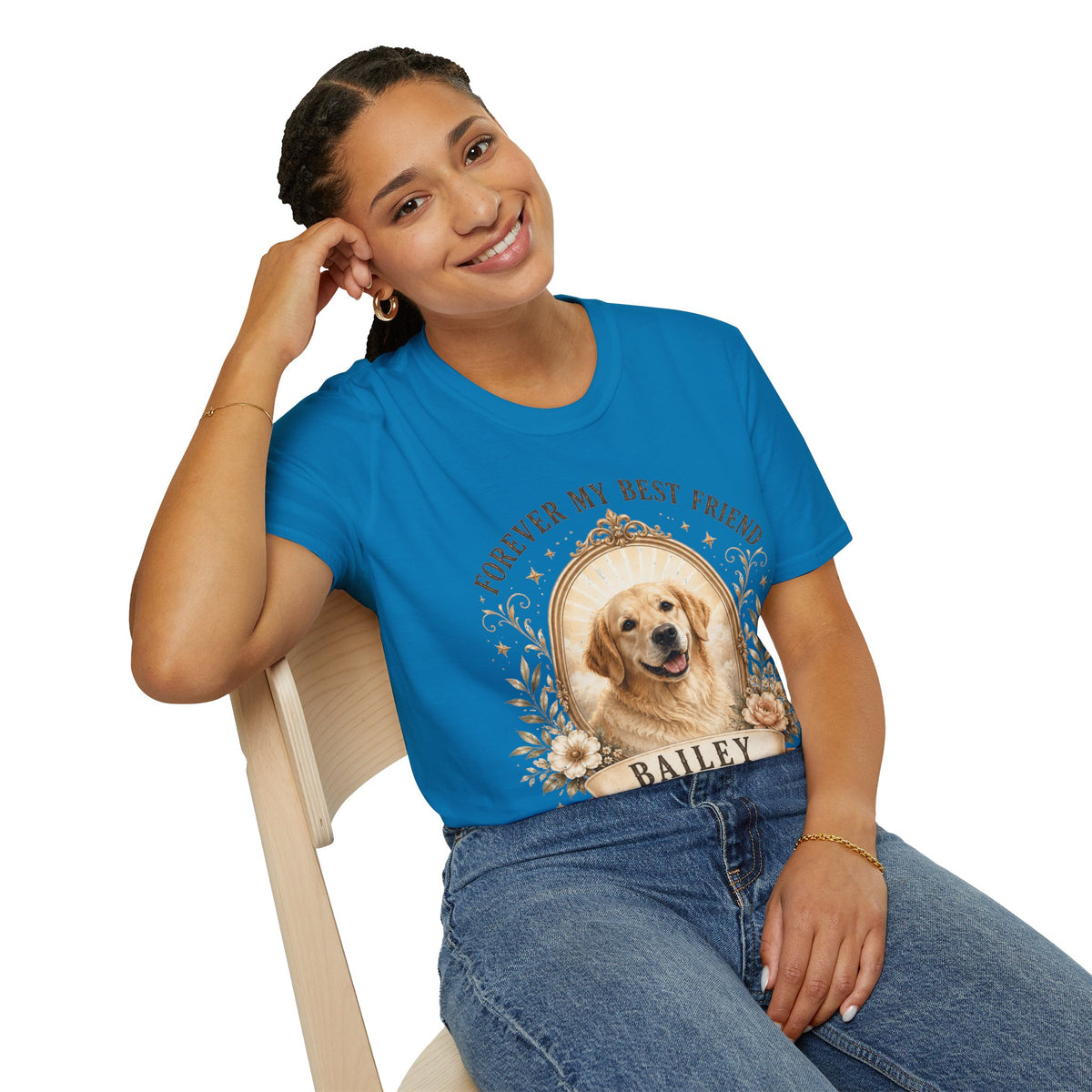 Dog Memorial T-Shirt — "Forever My Best Friend" Personalized Pet Tribute