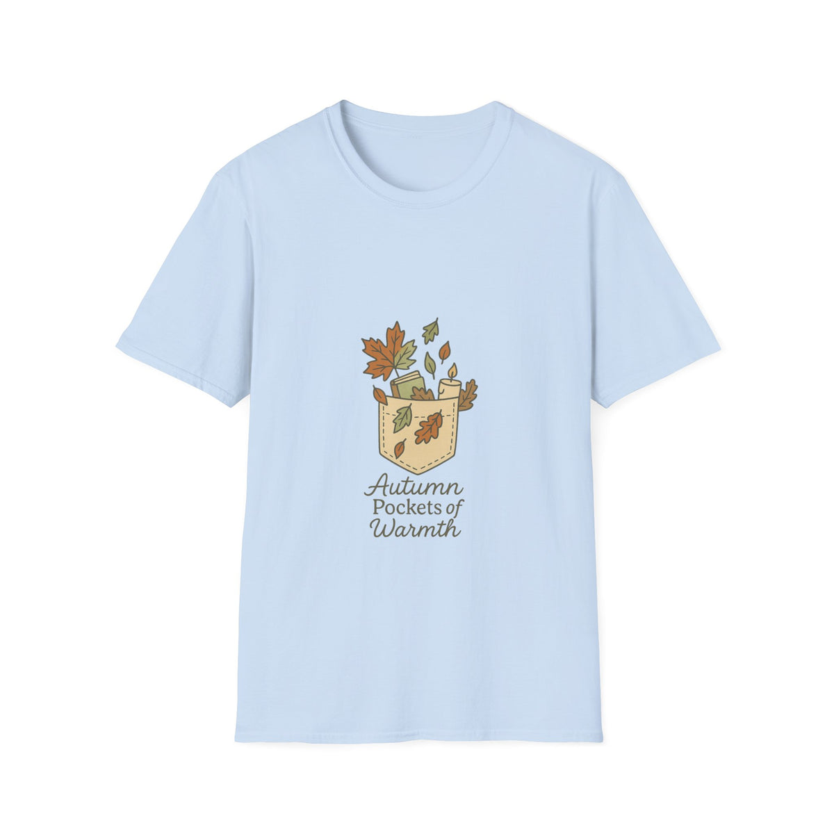 Autumn Pockets of Warmth T-Shirt — Fall Leaves Cozy Graphic Tee - Trending Now - October 2026