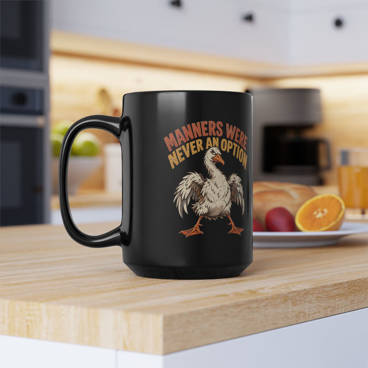 Manners Were Never An Option Mug — Funny Dodo Bird Coffee Cup (11oz/15oz)