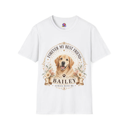 Forever My Best Friend Dog T-Shirt — Personalized Pet Name Golden Retriever Tee