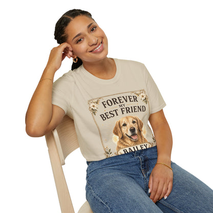 Forever My Best Friend Dog T-Shirt — Personalized Golden Retriever Tribute