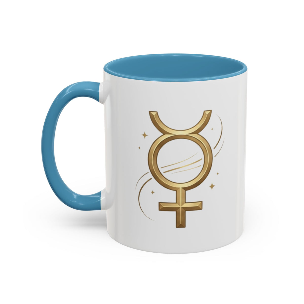 Virgo Zodiac Mercury Mug — Gold Zodiac Astrology Coffee Cup