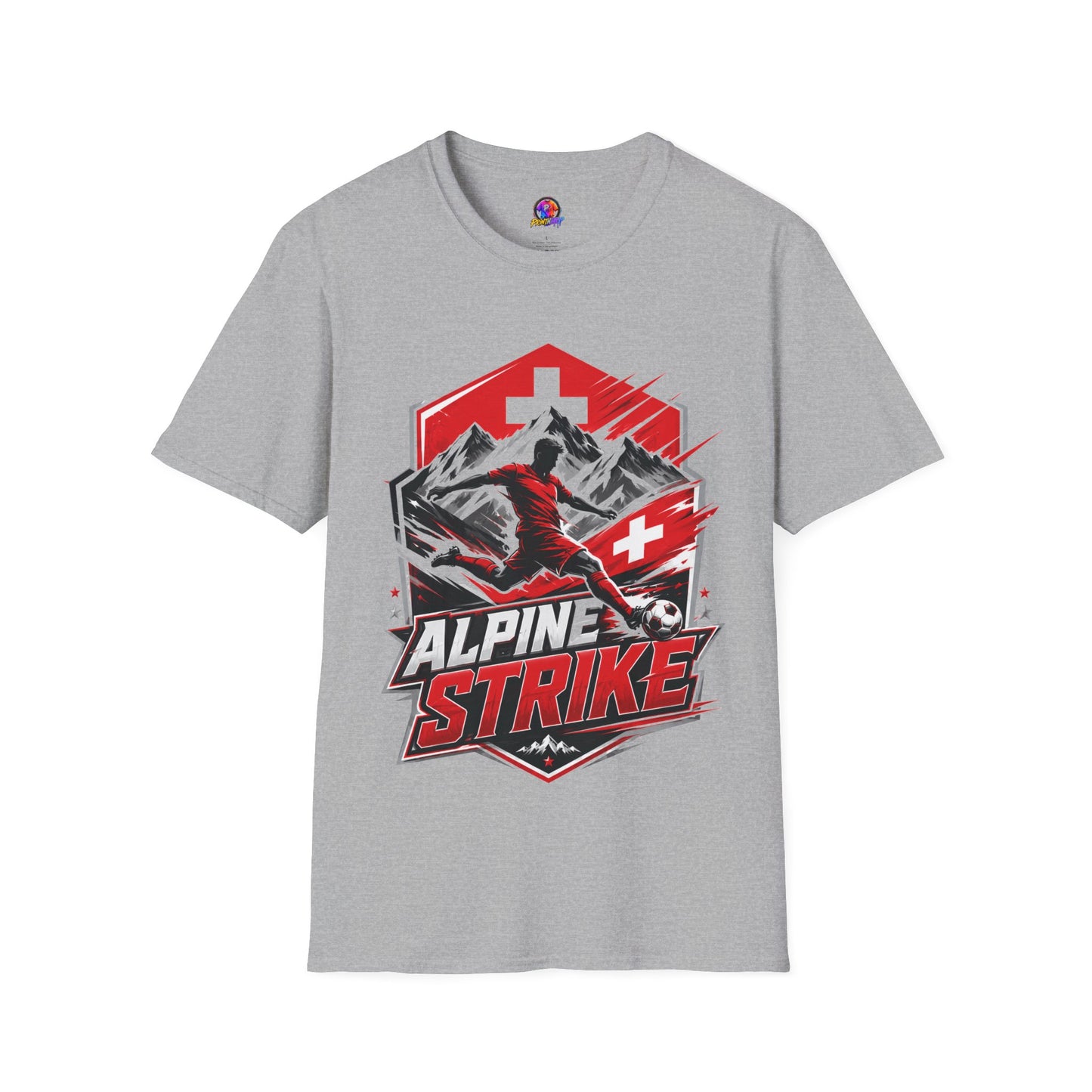Switzerland Alpine Strike T‑Shirt – Swiss Mountain Ski & Snowboard Graphic