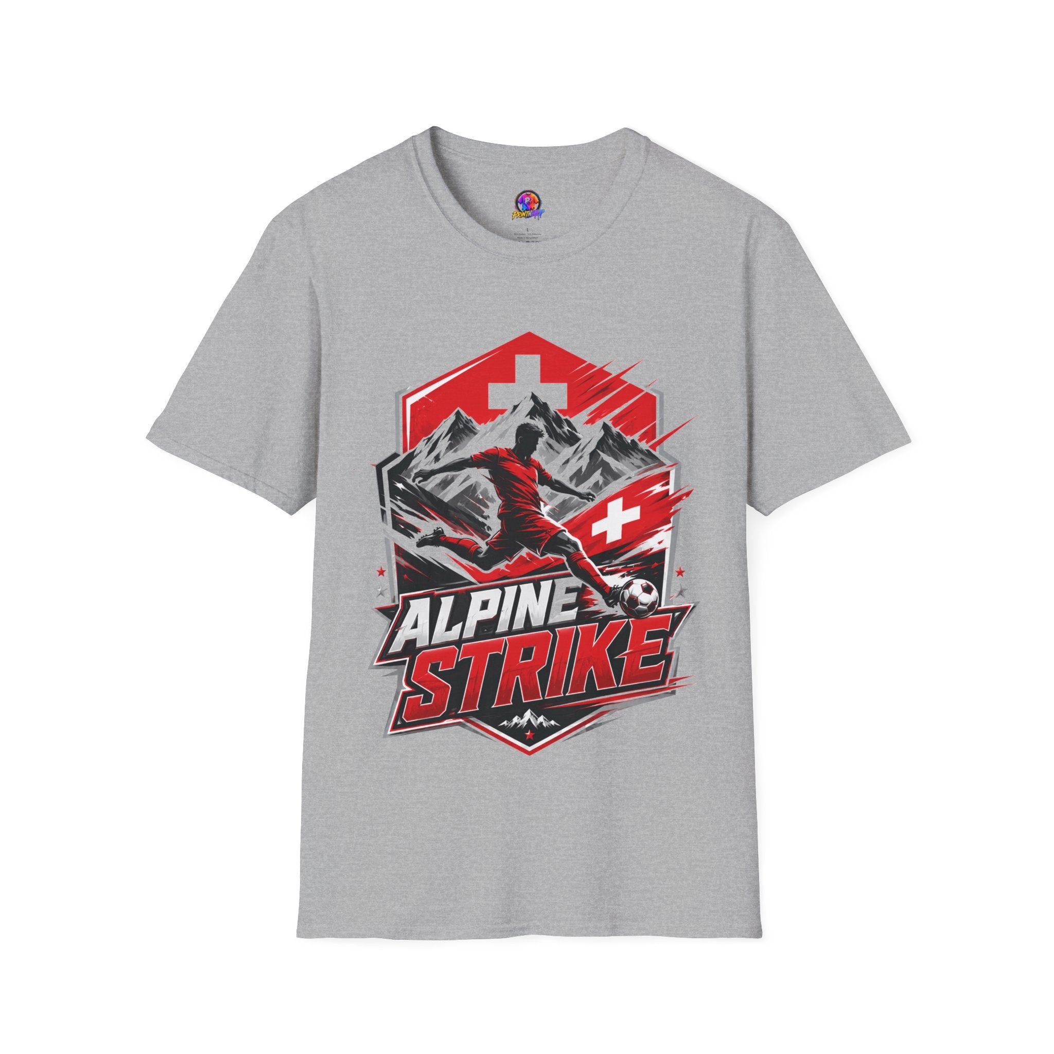 Switzerland Alpine Strike T‑Shirt – Swiss Mountain Ski & Snowboard Graphic