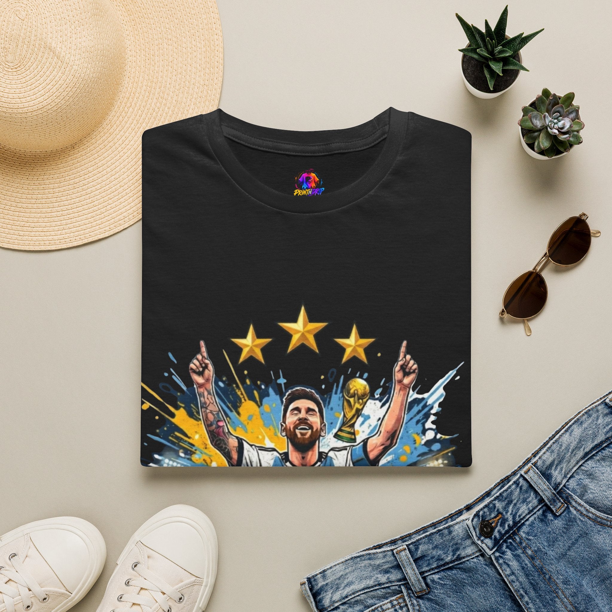 Argentina Messi Soccer T‑Shirt — World Cup Champion Fan Tee