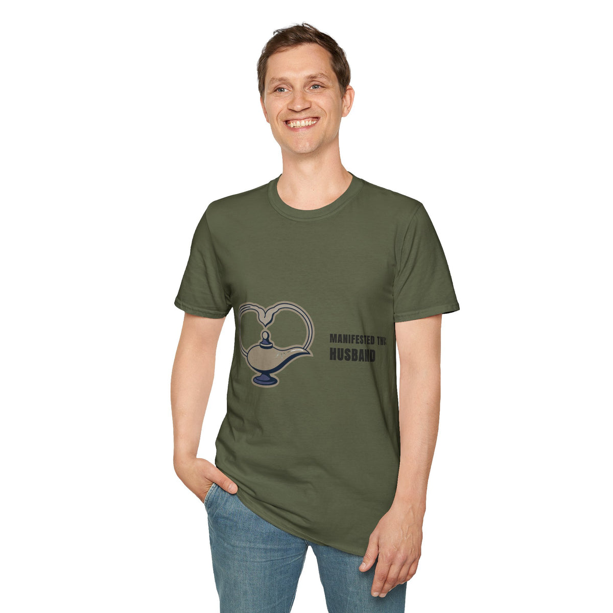 Manifesting Husband T-Shirt — Cute Genie Lamp Heart Graphic Tee - Trending Now - September 2026
