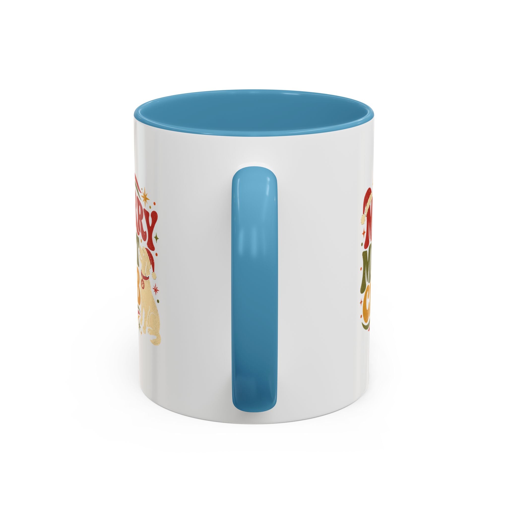 Modern Day Christmas Merry Mutt Club Accent Coffee Mug — Festive Dog Lover Holiday Gift