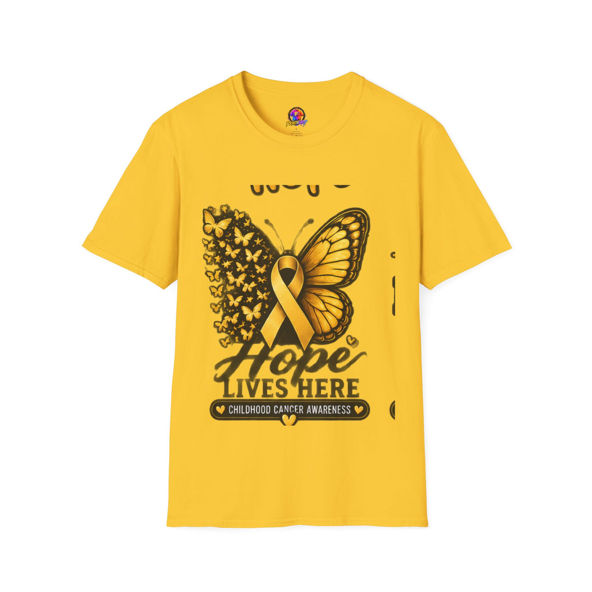 Hope Lives Here Childhood Cancer Awareness T-Shirt
