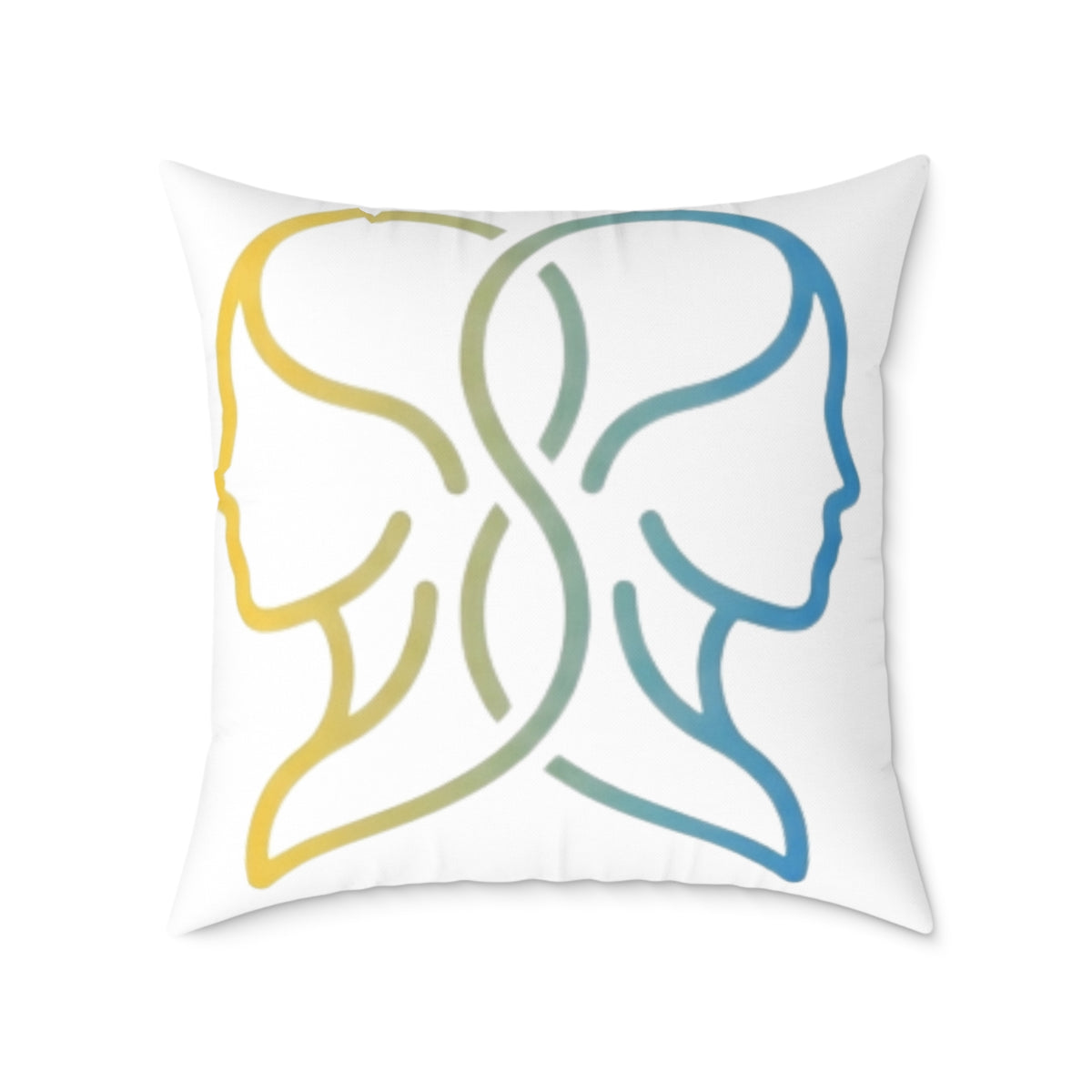 Gemini Zodiac Square Poly Canvas Pillow Double Face Astrological Zodiac Pillow
