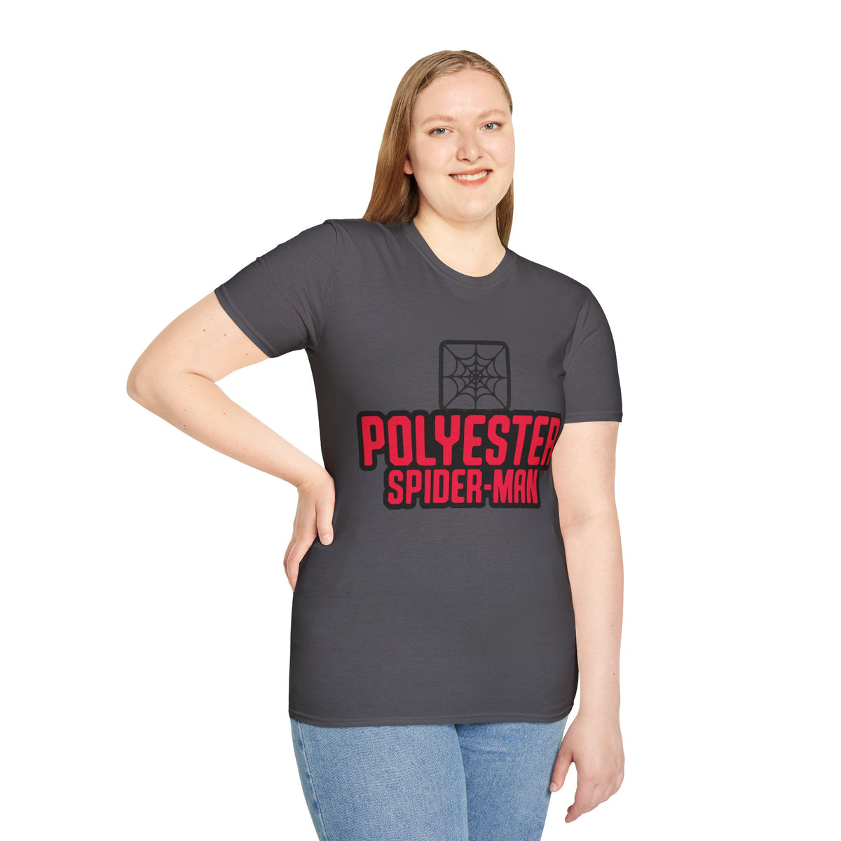 Spider-Man Polyester Graphic Tee — Bold Retro Logo Spiderweb T-Shirt - Trending Now - August 2026