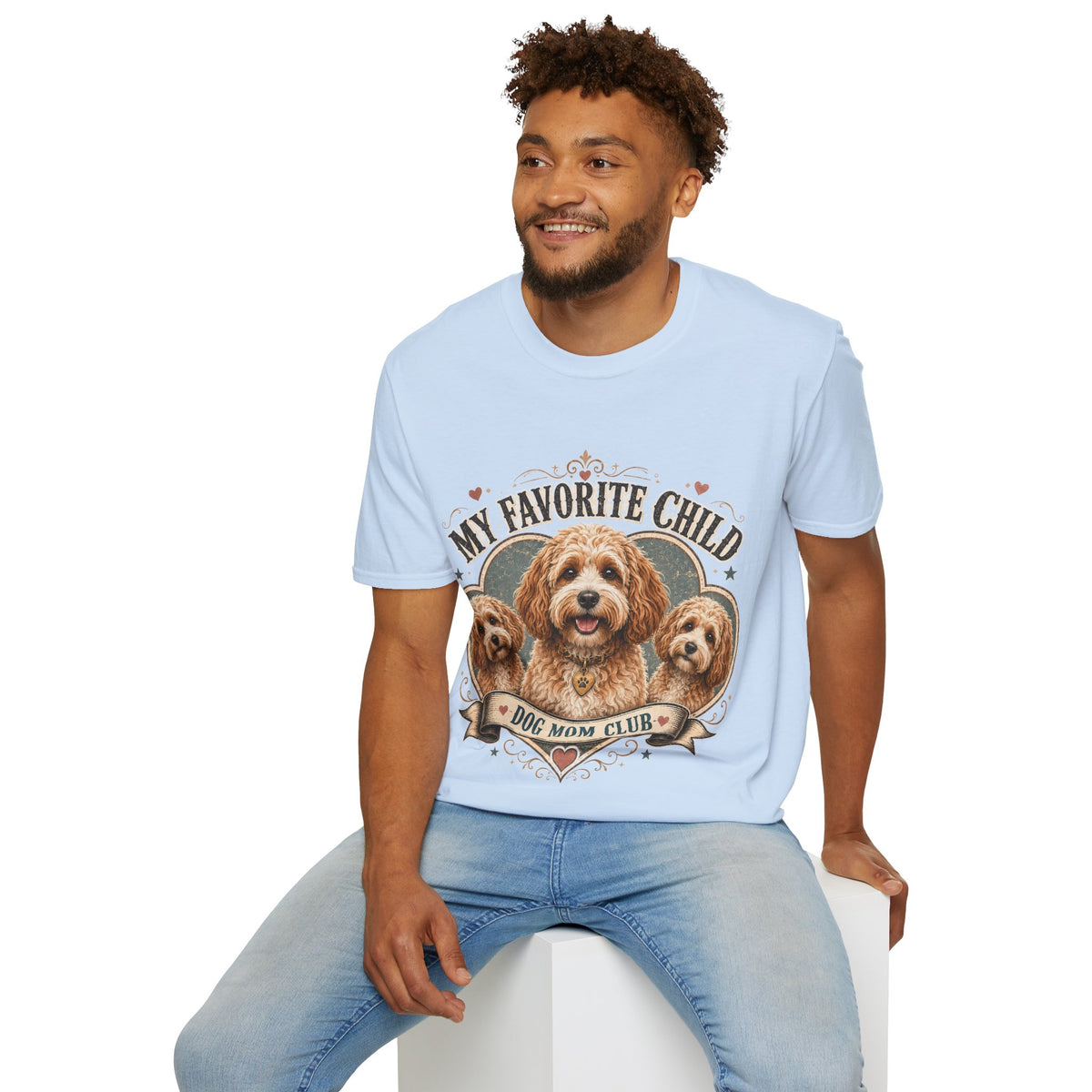 Dog Mom T-Shirt — "My Favorite Child" Cavalier Love Graphic Tee