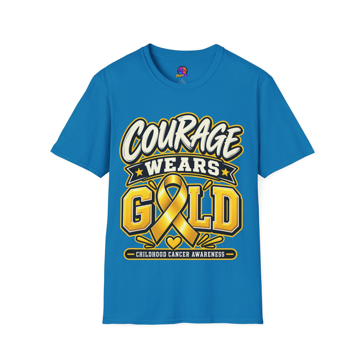 Childhood Cancer Awareness T-Shirt — "Courage Wears Gold"