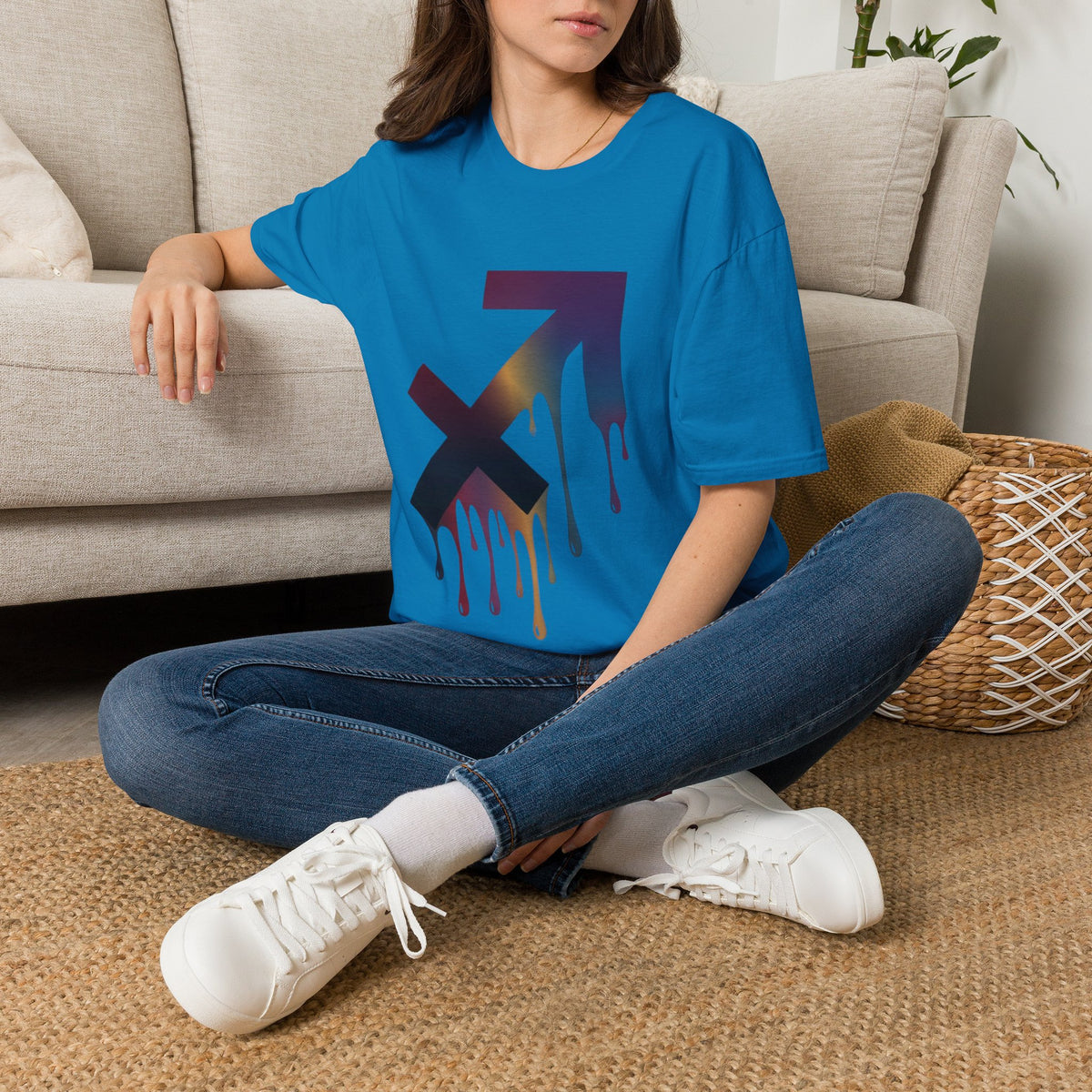 Sagittarius Drip T-Shirt — Gradient Astrological Arrow Tee