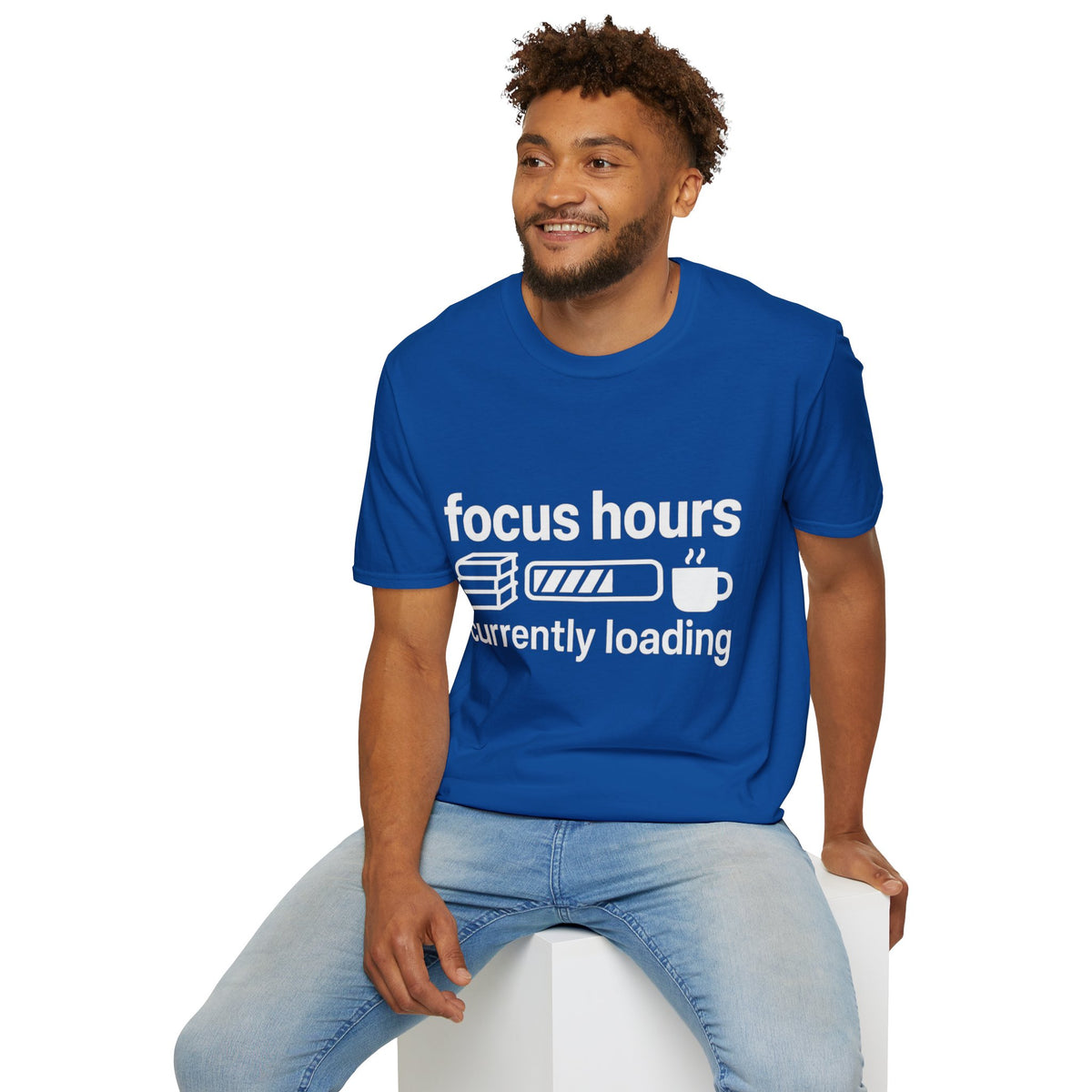 Focus Hours T-Shirt — "Focus Hours Currently Loading" Graphic Tee for Productivity & Remote Work - Trending Now - August 2026 Trends - Everyday T-Shirt