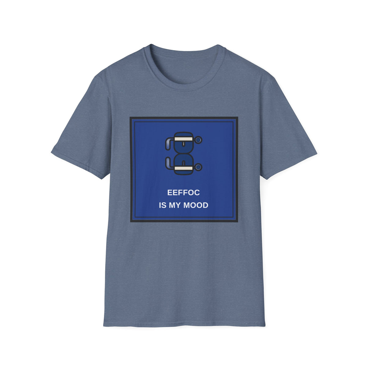 T‑Shirt — 'BeeFoc Is My Mood' Blue Robot Graphic Tee - Trending Now - August 2026