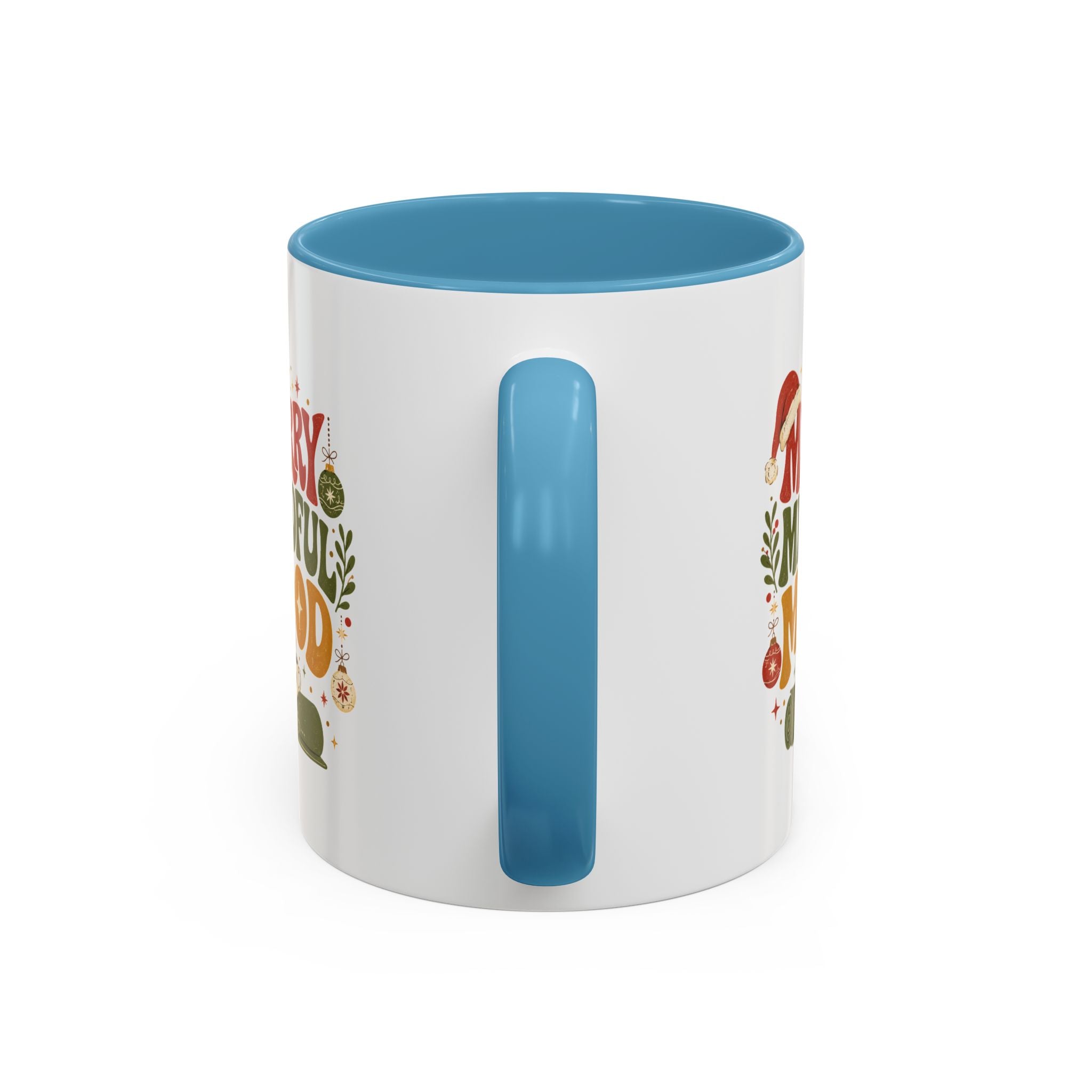 Modern Day Christmas Merry Mindful Mood Coffee Mug — Holiday Yoga & Relaxation Gift