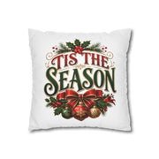 Tis The Season Christmas Pillowcase — Festive Holiday Throw Pillow Cover