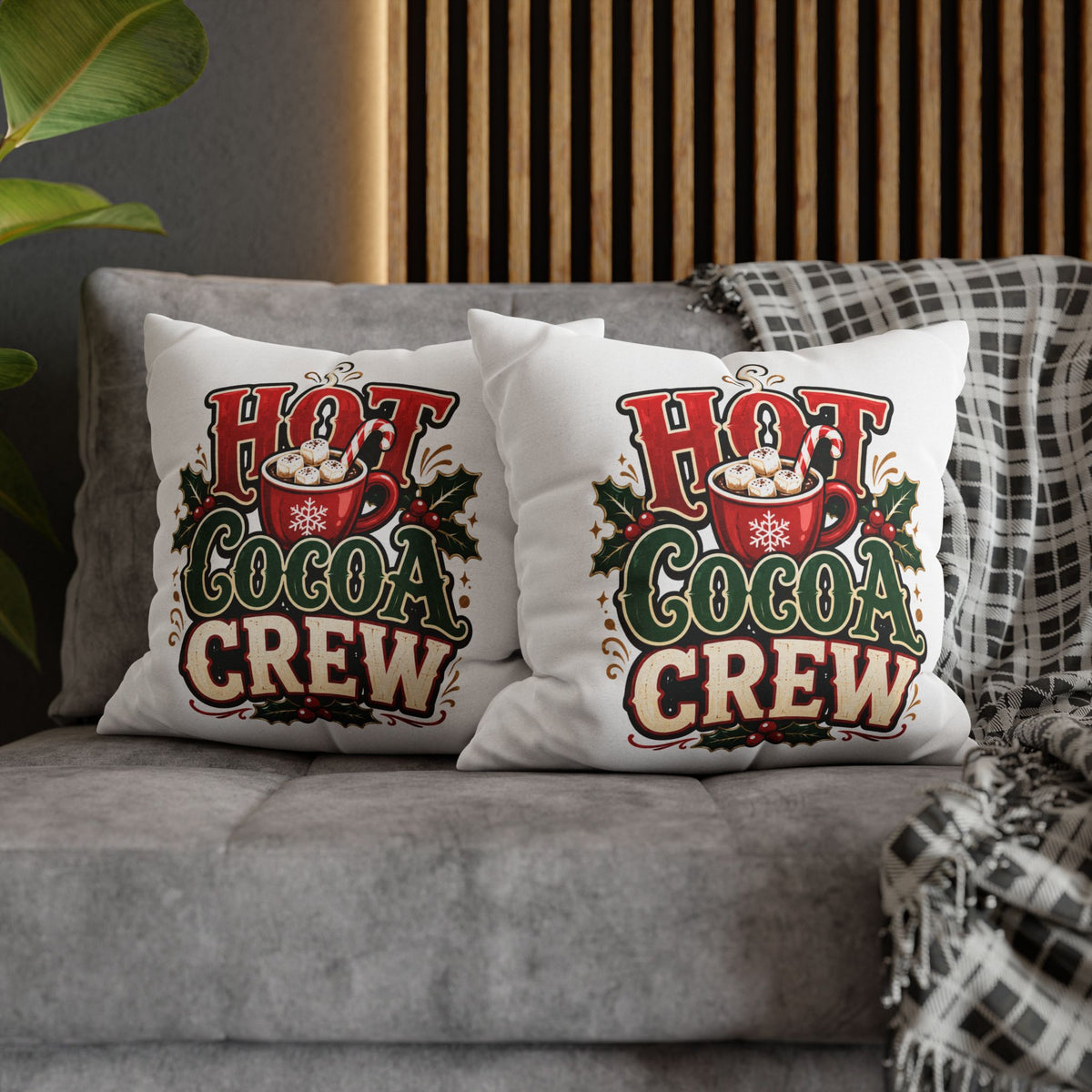 Christmas Hot Cocoa Crew Holiday Pillowcase