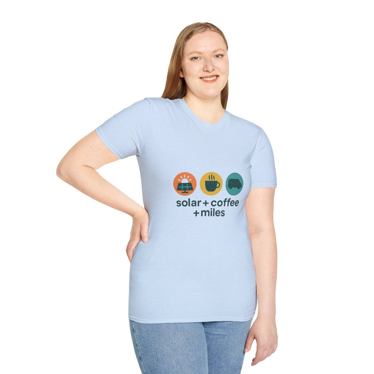 Minimalist Coffee & Camper Icons T-Shirt — Cozy Road Trip Vibes - Trending Now - August 2026
