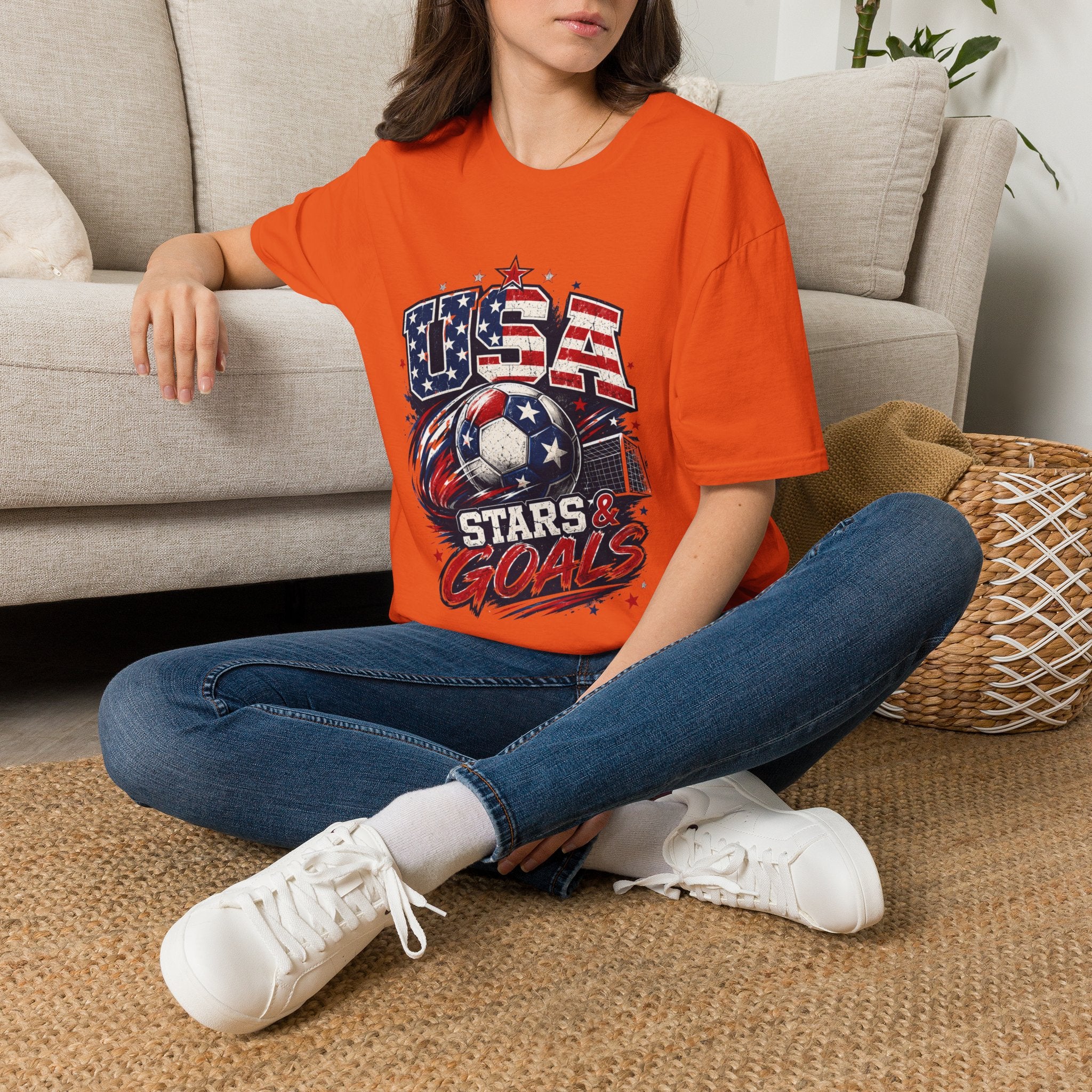 USA Stars & Goals Soccer T-Shirt