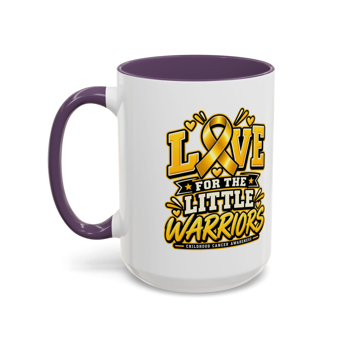 Coffee Mug — "Love for the Little Warriors" Childhood Cancer Awareness Accent Mug