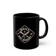 Milo Bailey Dog Dad Mom Built Not Bought Mug — Black Ceramic Coffee Cup for Mechanics & Builders