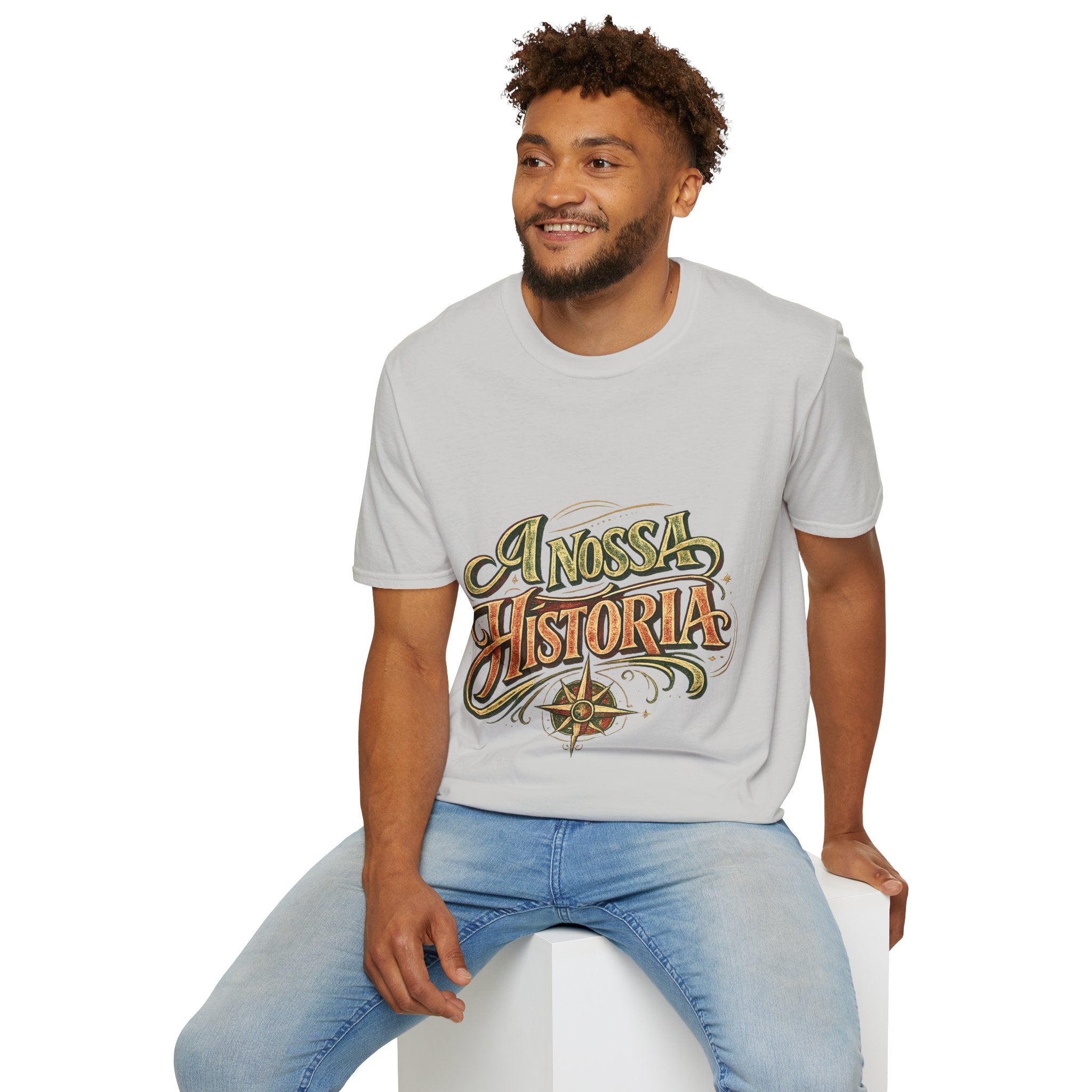 Portugal T-Shirt — "A Nossa História" Vintage Compass Graphic Tee