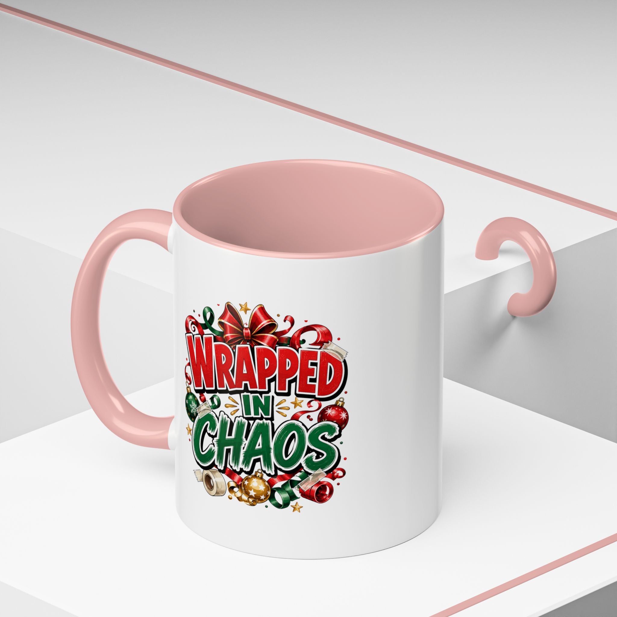 Wrapped in Chaos Christmas Coffee Mug