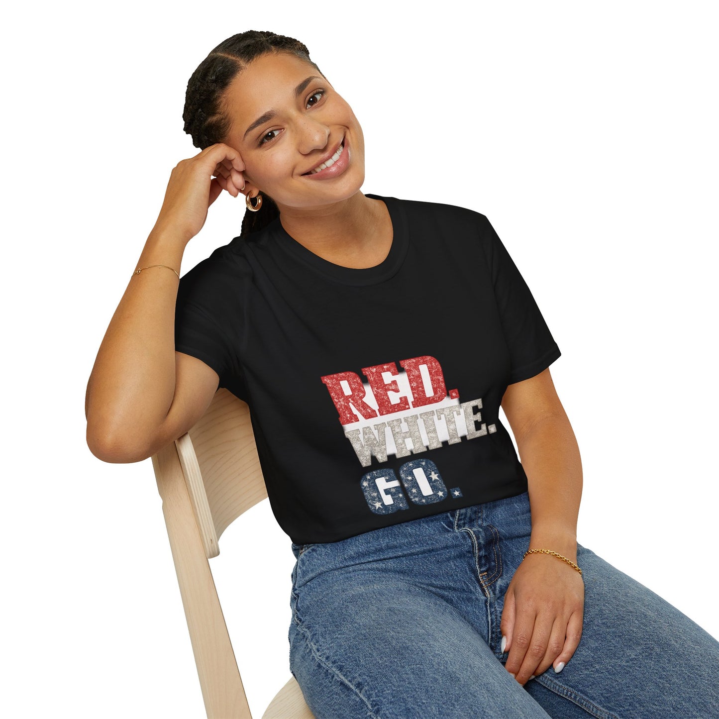 USA Patriotic 'Red. White. Go.' T-Shirt — 4th of July Independence Day Tee